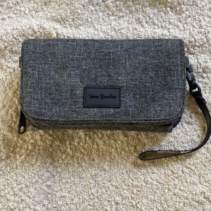 VERA BRADLEY MICROFIBER CROSSBODY WALLET WITH RFID PROTECTION